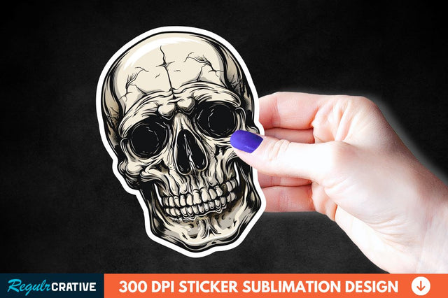 Skull Sticker Clipart Sublimation Regulrcrative 
