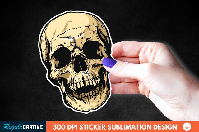 Skull Sticker Clipart Sublimation Regulrcrative 