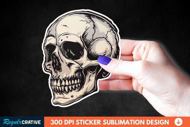 Skull Sticker Clipart Sublimation Regulrcrative 