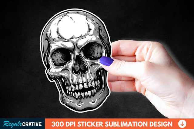 Skull Sticker Clipart Sublimation Regulrcrative 