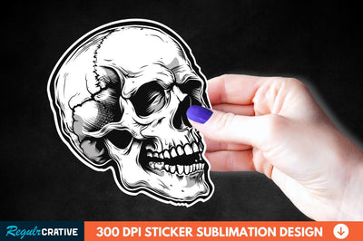 Skull Sticker Clipart Sublimation Regulrcrative 