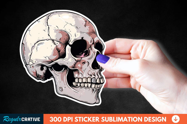 Skull Sticker Clipart Sublimation Regulrcrative 