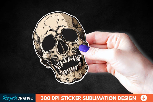 Skull Sticker Clipart Sublimation Regulrcrative 