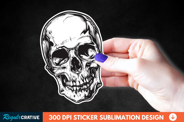 Skull Sticker Clipart Sublimation Regulrcrative 