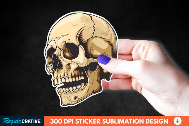 Skull Sticker Clipart Sublimation Regulrcrative 