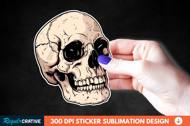 Skull Sticker Clipart Sublimation Regulrcrative 
