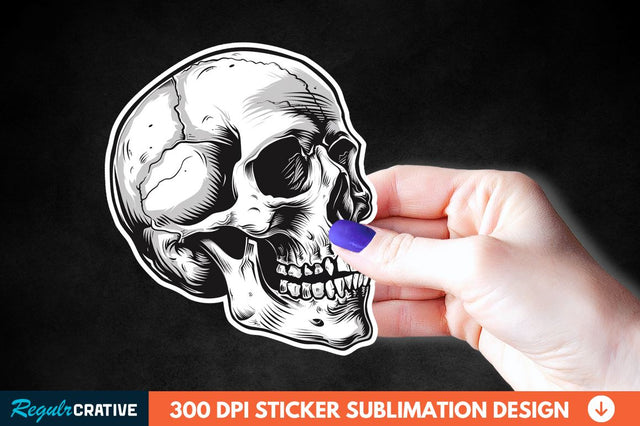 Skull Sticker Clipart Sublimation Regulrcrative 