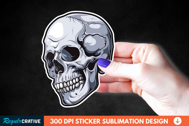 Skull Sticker Clipart Sublimation Regulrcrative 