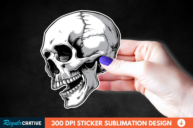 Skull Sticker Clipart Sublimation Regulrcrative 