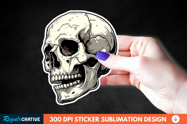 Skull Sticker Clipart Sublimation Regulrcrative 