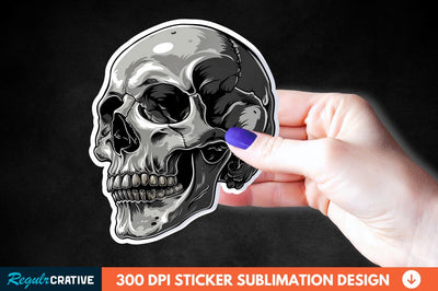Skull Sticker Clipart Sublimation Regulrcrative 
