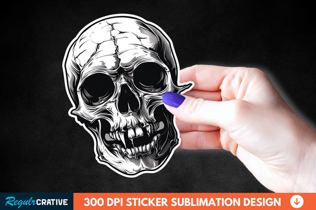 Skull Sticker Clipart Sublimation Regulrcrative 
