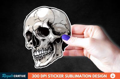 Skull Sticker Clipart Sublimation Regulrcrative 