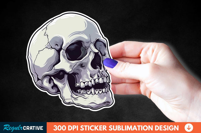 Skull Sticker Clipart Sublimation Regulrcrative 