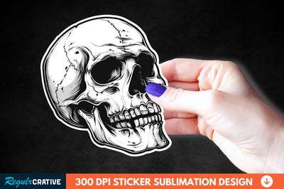 Skull Sticker Clipart Sublimation Regulrcrative 