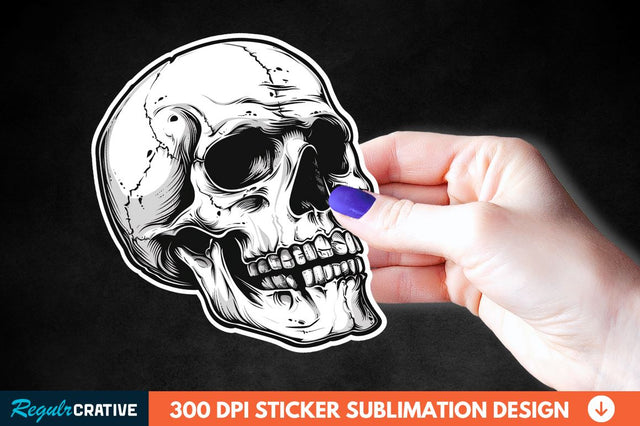 Skull Sticker Clipart Sublimation Regulrcrative 