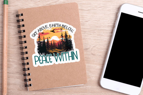 Sky above earth Sticker Design Sublimation Regulrcrative 