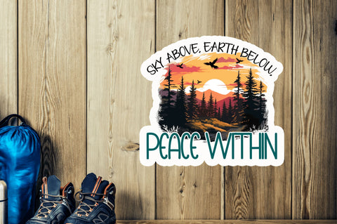 Sky above earth Sticker Design Sublimation Regulrcrative 