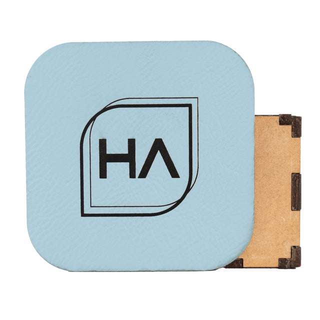 Sky Blue/Black Leatherette Sheet Physical Houston Acrylic 