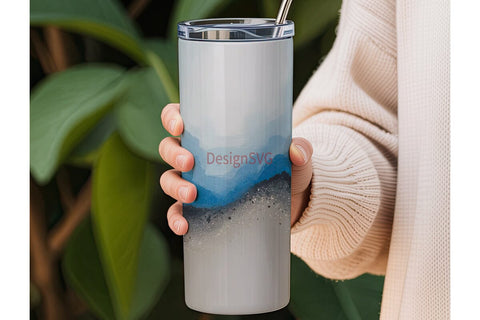 Sky & Concrete 20oz Tumbler Wrap Sublimation DesignSVG 