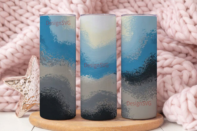 Sky & Concrete 20oz Tumbler Wrap Sublimation DesignSVG 