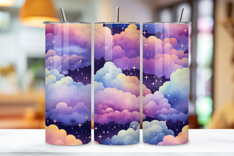 Sky Tumbler Wrap | 20 oz Skinny Design | Sky Tumbler Design, 20oz tumblers, galaxy design, novelty png design, printable vinyl, stars design, sublimation images,trending png designs,tumbler designs Sublimation FloridPrintables 