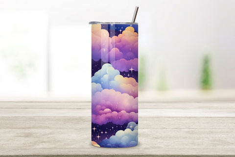 Sky Tumbler Wrap | 20 oz Skinny Design | Sky Tumbler Design, 20oz tumblers, galaxy design, novelty png design, printable vinyl, stars design, sublimation images,trending png designs,tumbler designs Sublimation FloridPrintables 
