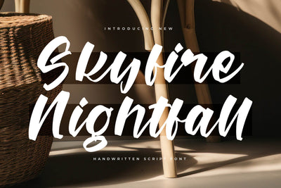 Skyfire Nightfall - Handwritten Script Font Font Letterena Studios 