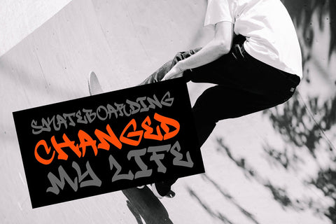 Skyfow - A Handwritten Monoline Graffiti Font Mozzatype 