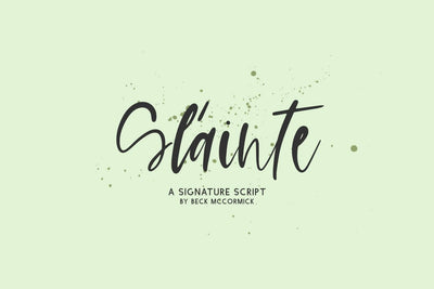 Slainte Script Font Beck McCormick 