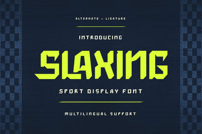 Slaxing - Sporty Display Font Font twinletter 