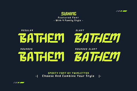 Slaxing - Sporty Display Font Font twinletter 