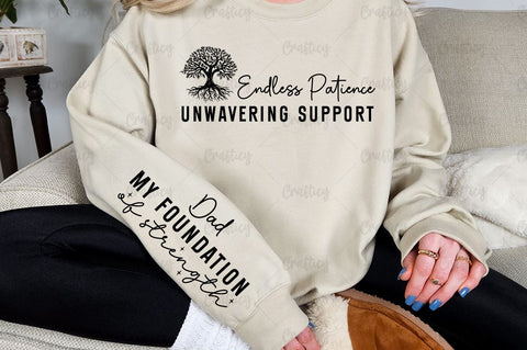 SLCR0704 - Endless patience unwavering support Sleeve SVG Design SVG Designangry 