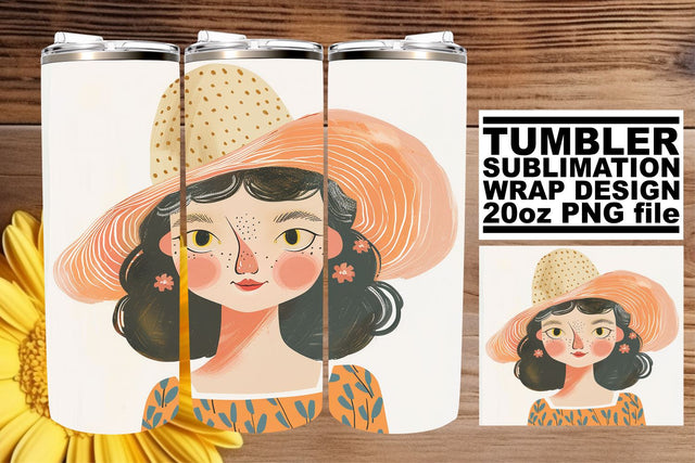 Sleek Lady Tumbler Wrap - Sublimation 20oz Sublimation afrosvg 