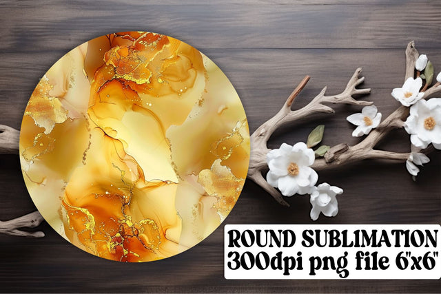 Sleek Marble Design Sublimation Coasters for Home & Car - Circle Ornaments Sublimation afrosvg 