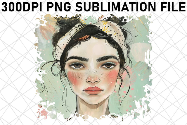 Sleek Watercolor Lady PNG Design - Sublimation Sublimation afrosvg 