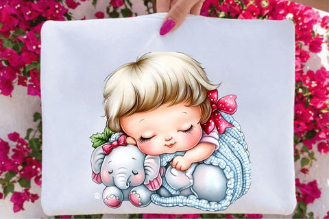 Sleeping Baby Clipart Bundle Sublimation SVGArt 