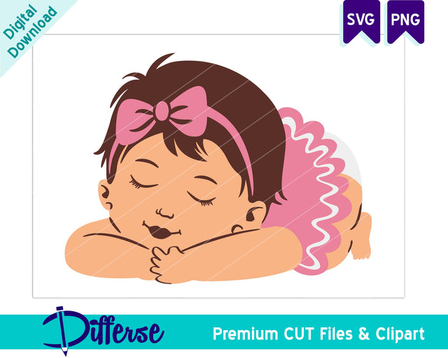 Sleeping Baby Girl SVG | Newborn SVG SVG Differse 
