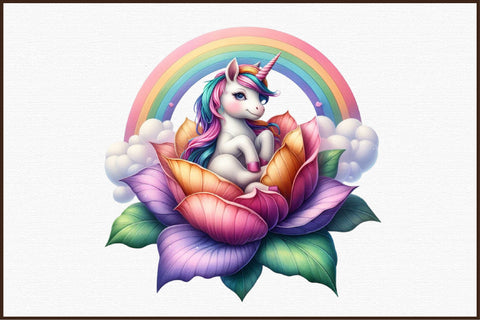 Sleeping Baby Unicorn Collection Clipart Sublimation designartist 