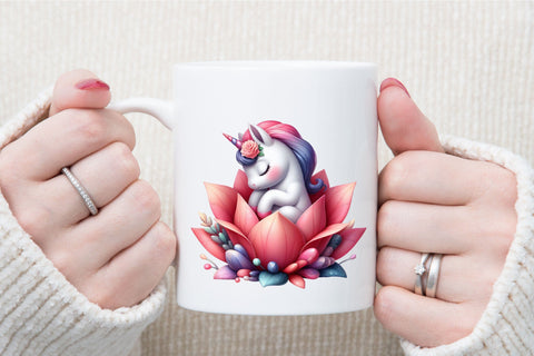 Sleeping Baby Unicorn Collection Clipart Sublimation designartist 