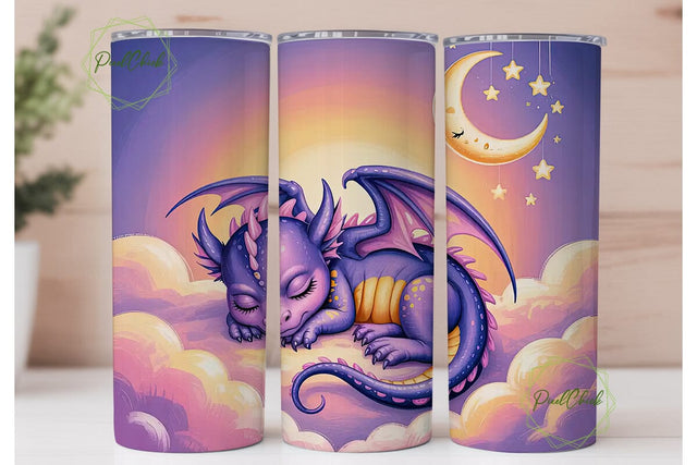 Sleeping Dragon 20oz Tumbler Wrap Sublimation PixelChick 