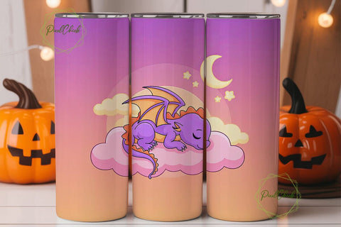 Sleeping Dragon 20oz Tumbler Wrap Sublimation PixelChick 