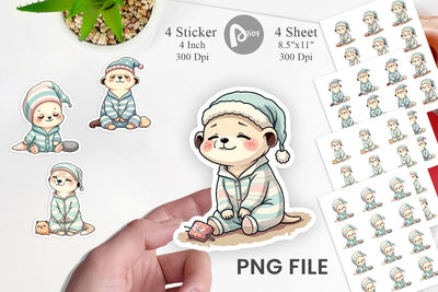 Sleepy Meerkat Sticker Sublimation artnoy 