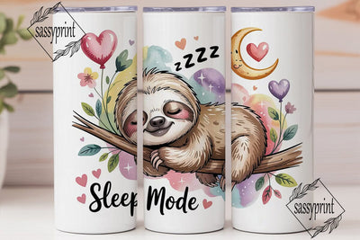 Sleepy Sloth 20oz Tumbler Wrap Sublimation sassyprint 