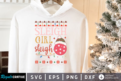 Sleigh girl Sleigh SVG design SVG Regulrcrative 