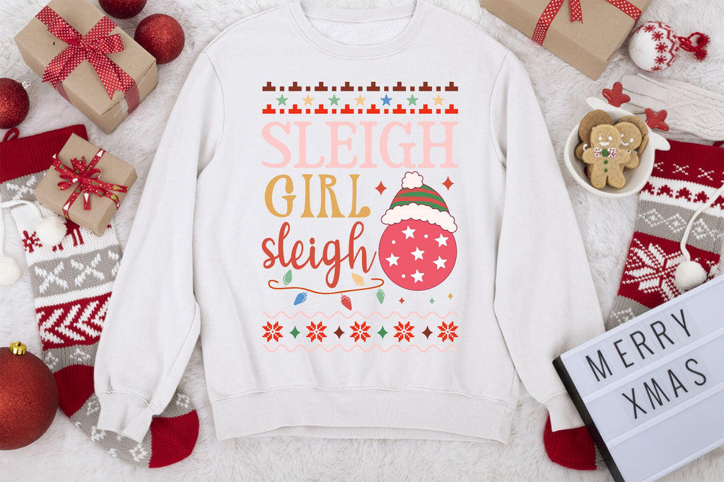 Sleigh Girl Sleigh Svg Design So Fontsy