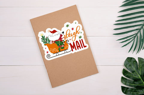 Sleigh mail Stickers Design Sublimation Regulrcrative 
