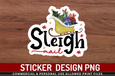 Sleigh mail Stickers Design Sublimation Regulrcrative 