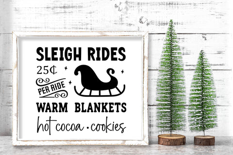 Sleigh rides 25c per ride warm blankets hot SVG Design SVG Regulrcrative 