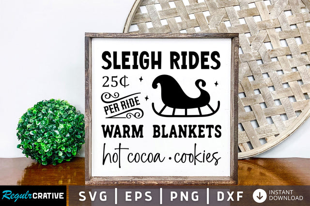 Sleigh rides 25c per ride warm blankets hot SVG Design SVG Regulrcrative 